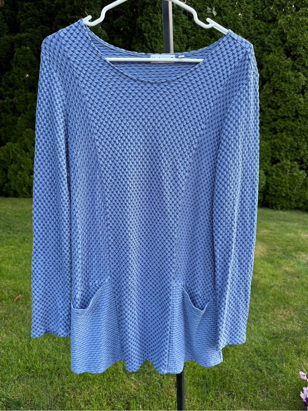 Habitat Light Blue Textured Pocket Tunic Sweatshirt